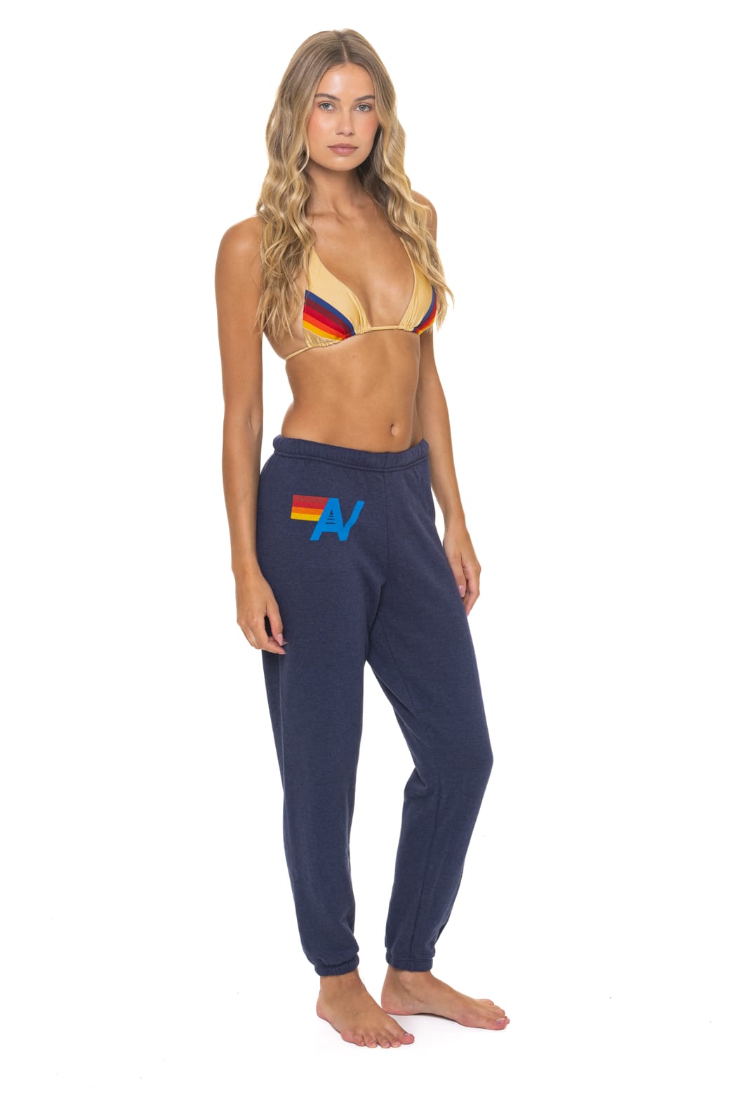 Retro LOGO SWEATPANTS - NAVY