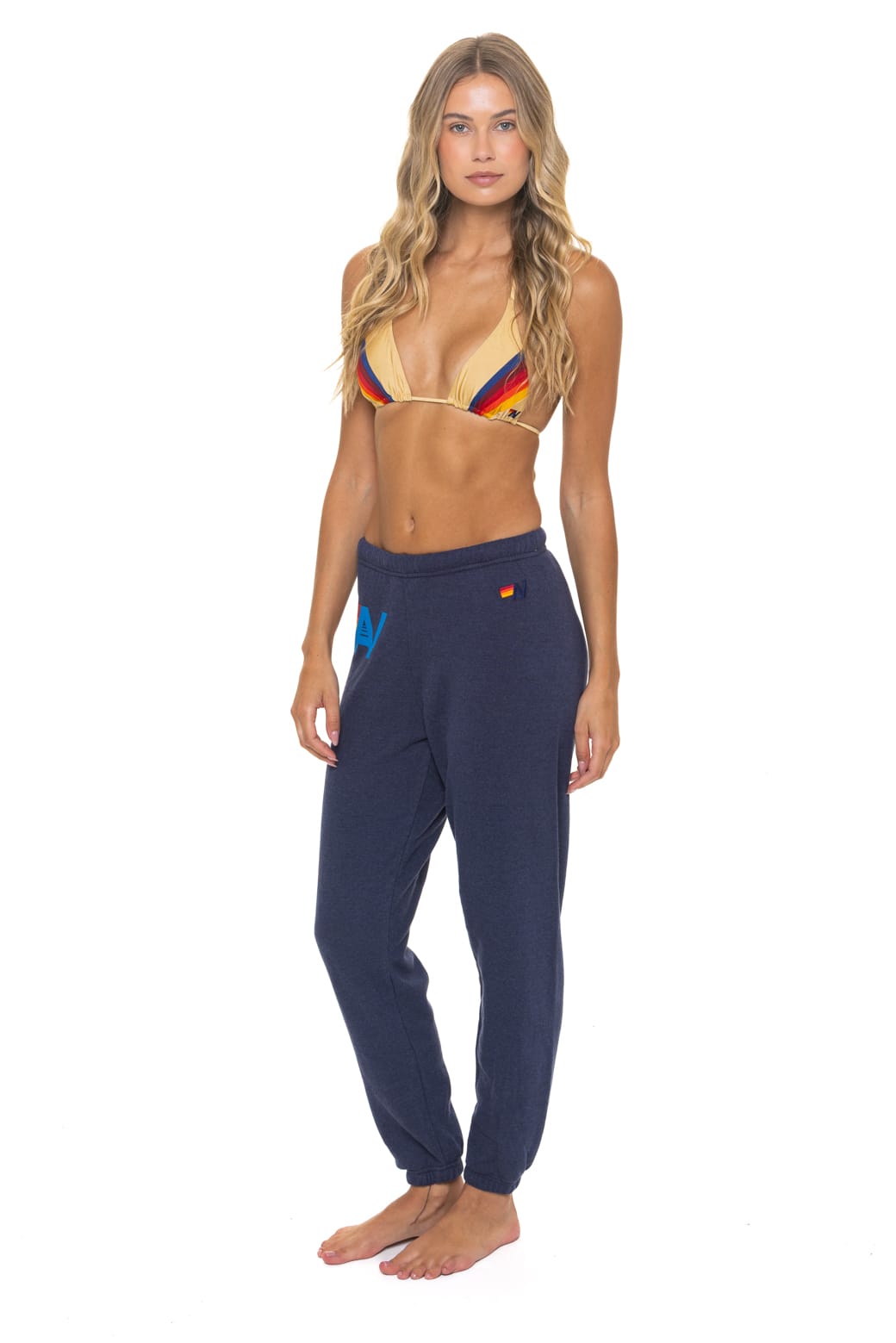 Retro LOGO SWEATPANTS - NAVY