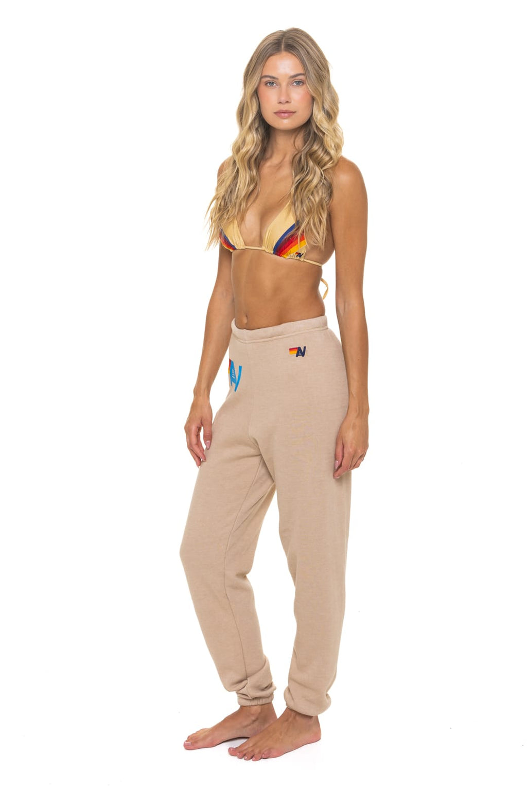 Retro LOGO SWEATPANTS - SAND