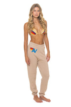 Retro LOGO SWEATPANTS - SAND