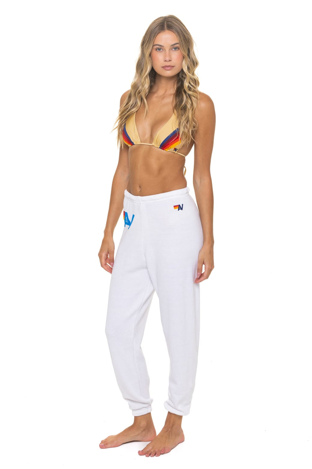 Retro LOGO SWEATPANTS - WHITE