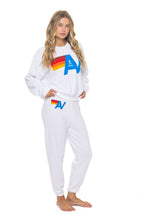 Retro LOGO RELAXED CREW SWEATSHIRT - WHITE