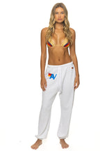 Retro LOGO SWEATPANTS - WHITE