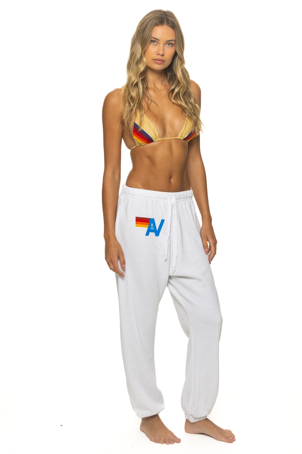 Retro LOGO SWEATPANTS - WHITE