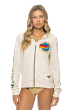 Retro AVIATOR NATION VENICE HOODIE - VINTAGE WHITE