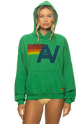Retro LOGO PULLOVER RELAXED HOODIE - KELLY GREEN