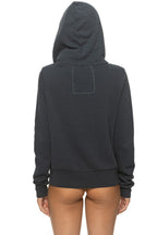 Retro 5 STRIPE HOODIE - CHARCOAL PINK PURPLE