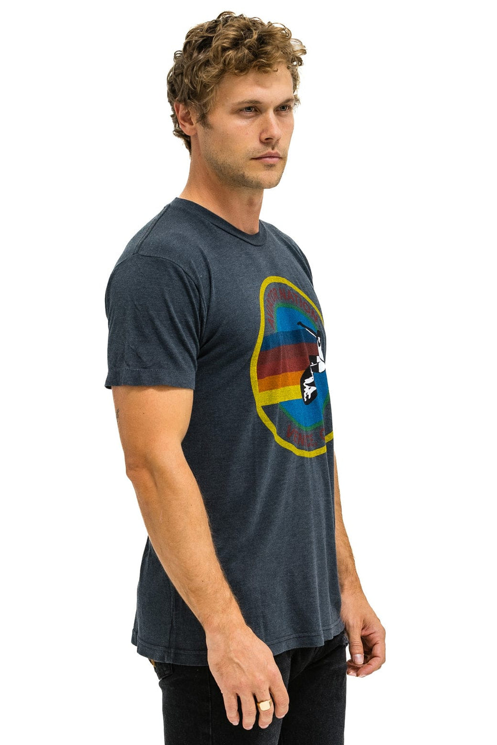 Retro SIGNATURE VENICE TEE - CHARCOAL