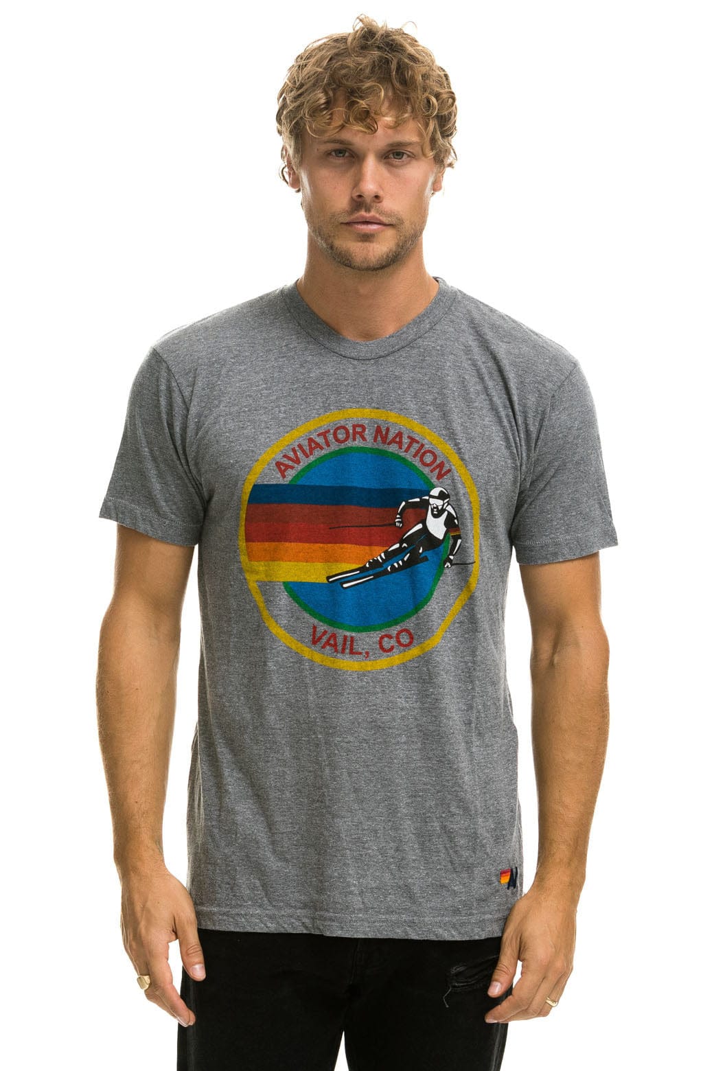 Retro AVIATOR NATION VAIL TEE - HEATHER