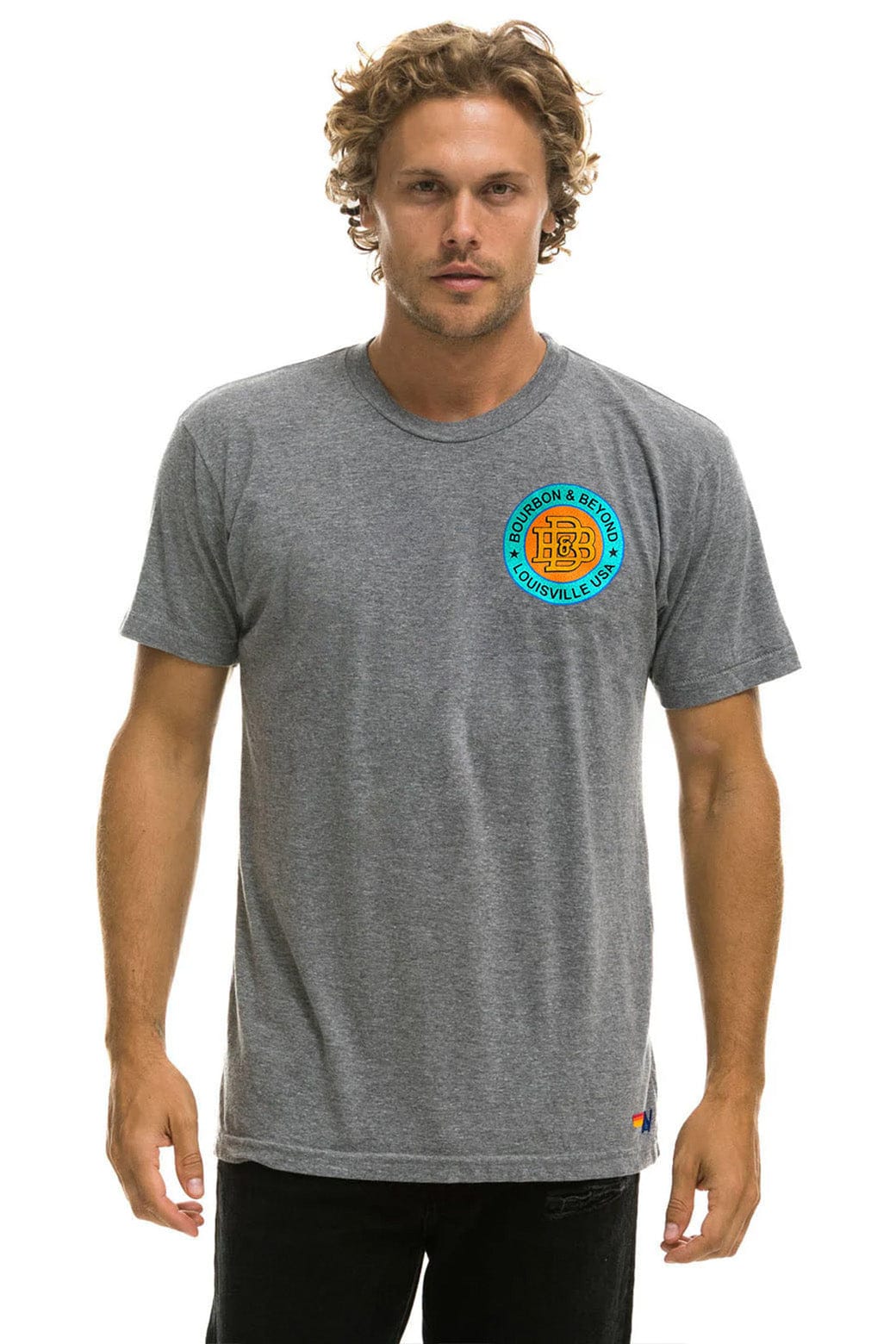 Retro BOURBON AND BEYOND 2025 CREW TEE SHIRT - HEATHER