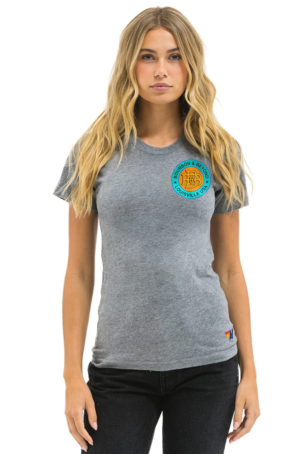 Retro BOURBON AND BEYOND 2025 CREW TEE SHIRT - HEATHER