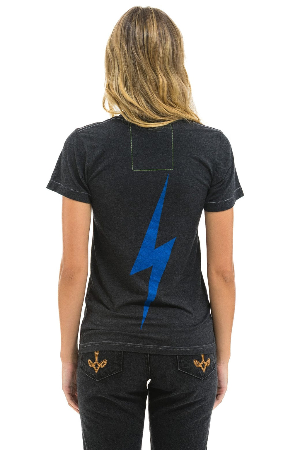Retro NY METS BOLT CREW TEE - BLACK