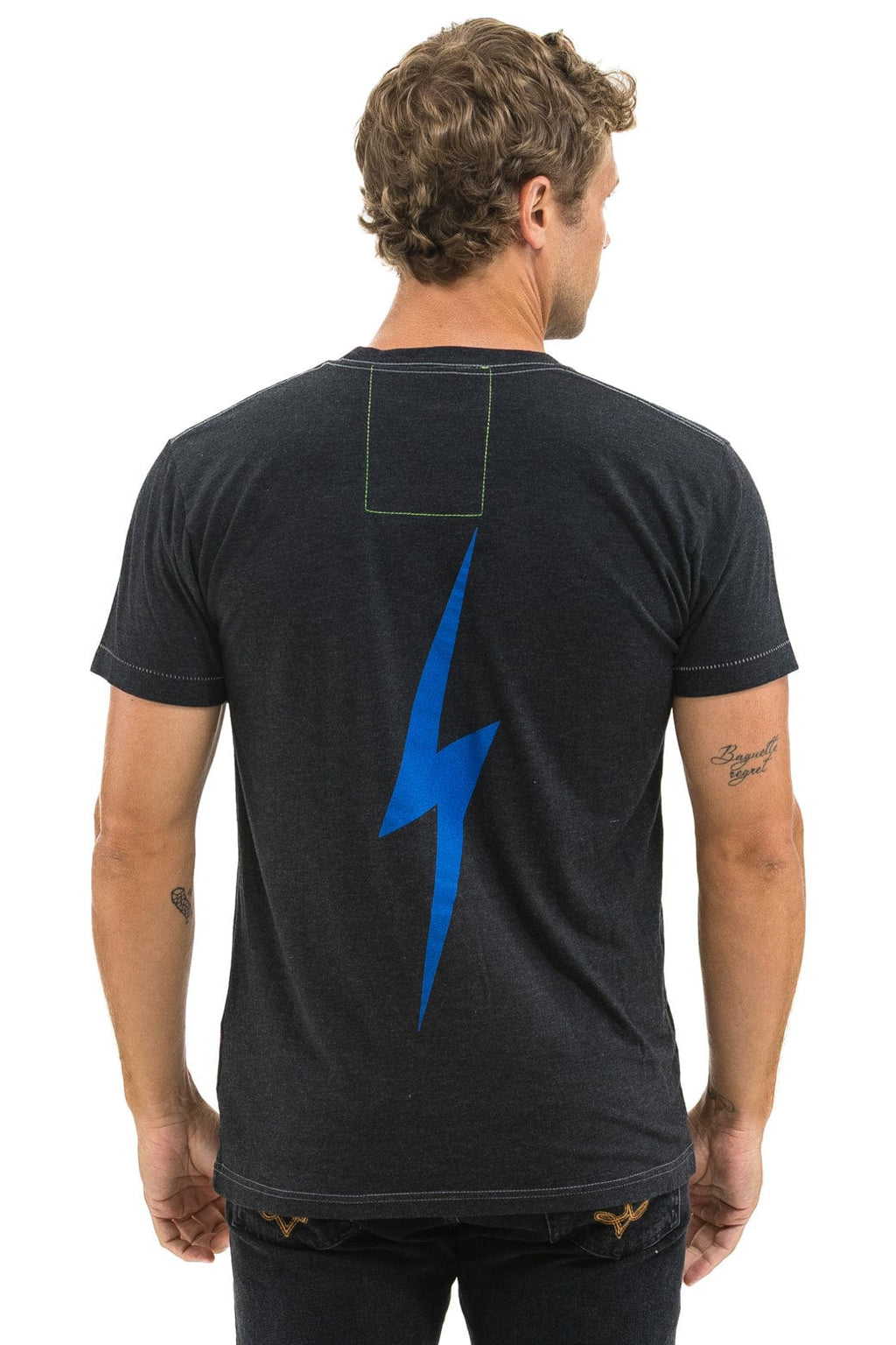 Retro NY METS BOLT CREW TEE - BLACK