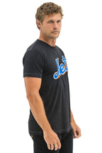 Retro NY METS BOLT CREW TEE - BLACK