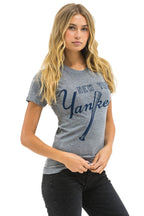 Retro NY YANKEES BOLT CREW TEE - HEATHER