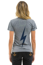 Retro NY YANKEES BOLT CREW TEE - HEATHER