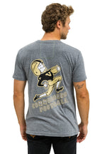 Retro VANDERBILT COMMODORES CREW TEE SHIRT - HEATHER GREY