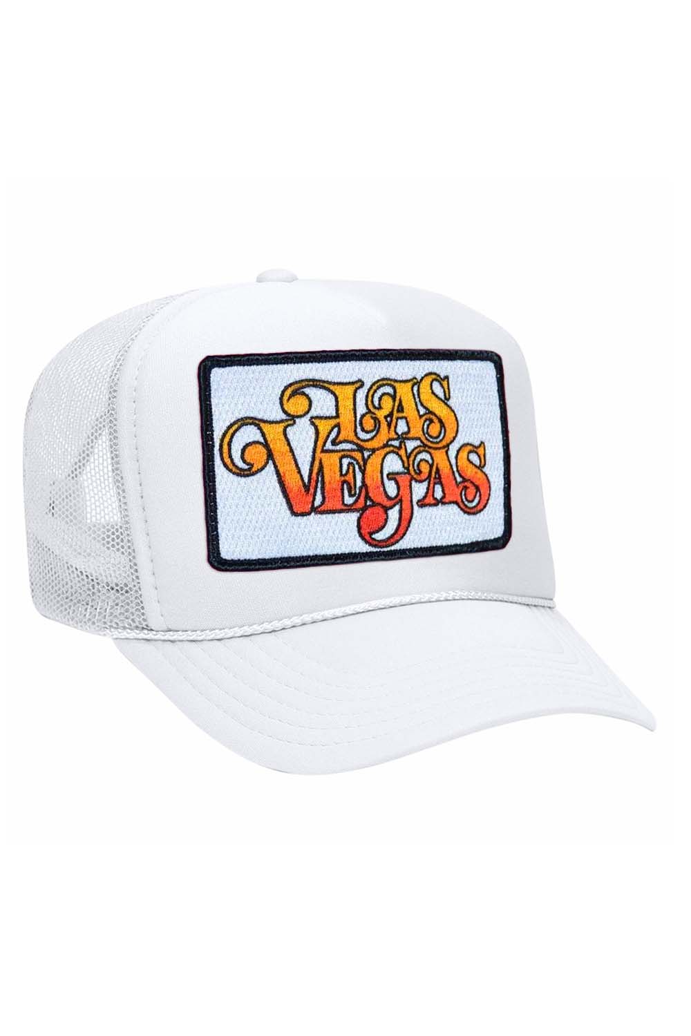 Retro LAS VEGAS SCRIPT TRUCKER HAT