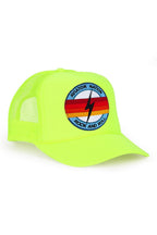 Retro ROCK AND ROLL BOLT VINTAGE TRUCKER HAT