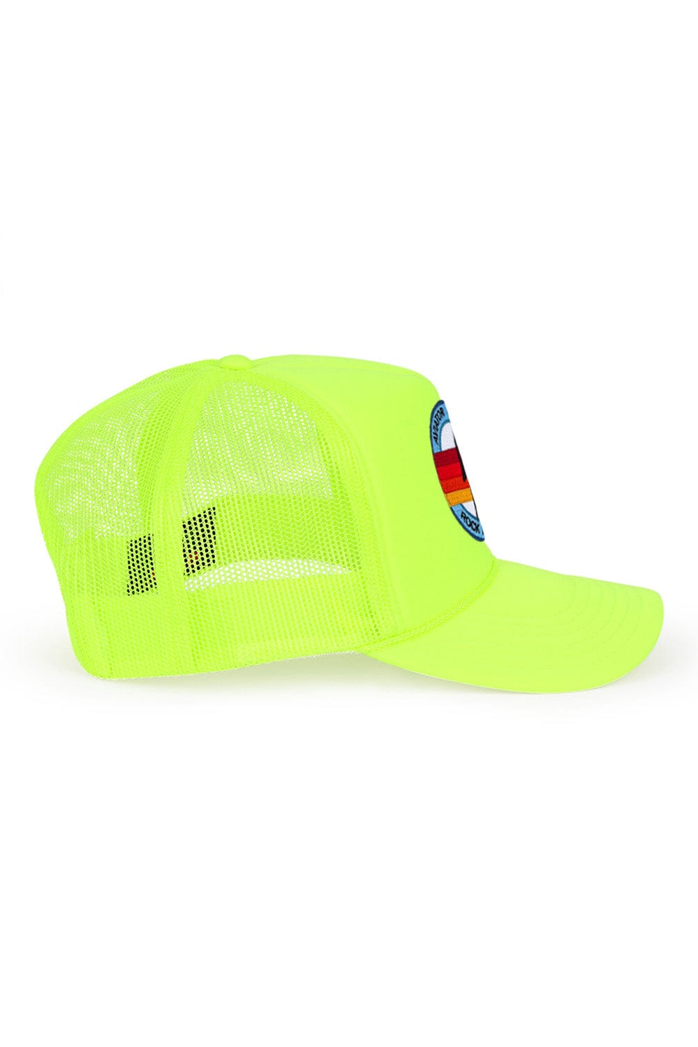 Retro ROCK AND ROLL BOLT VINTAGE TRUCKER HAT
