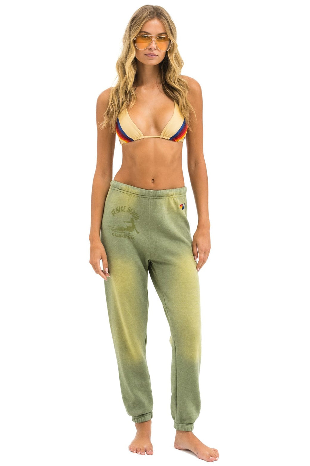 Retro VENICE SURFER SWEATPANTS - FADED ARMY