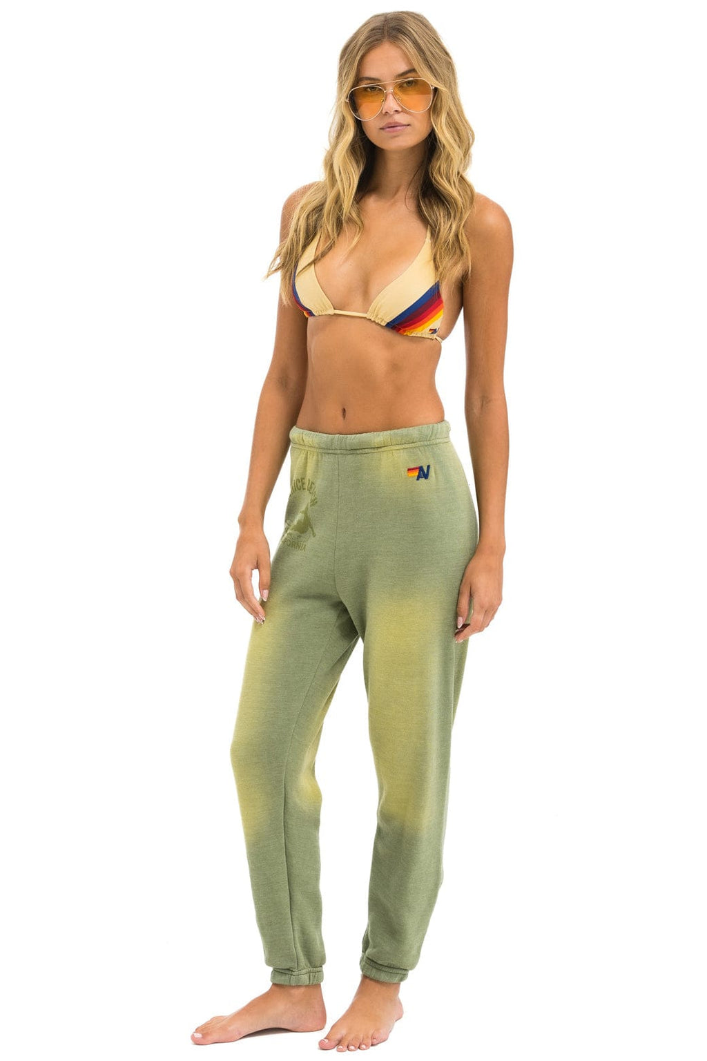 Retro VENICE SURFER SWEATPANTS - FADED ARMY