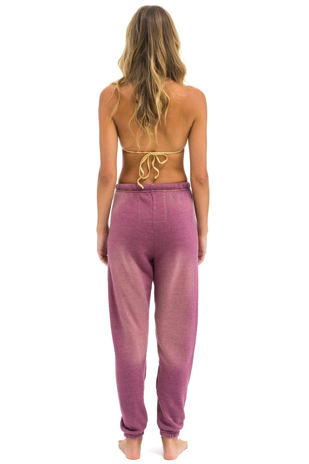 Retro VENICE SURFER SWEATPANTS - FADED BERRY
