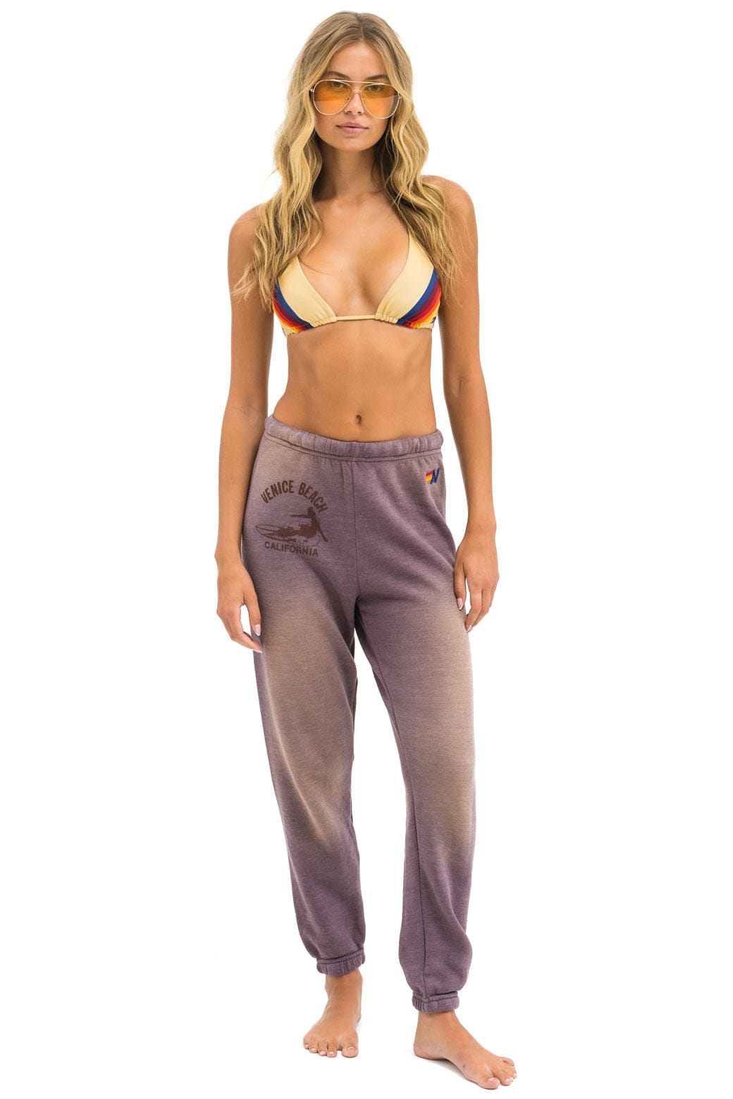 Retro VENICE SURFER SWEATPANTS - FADED MOCHA