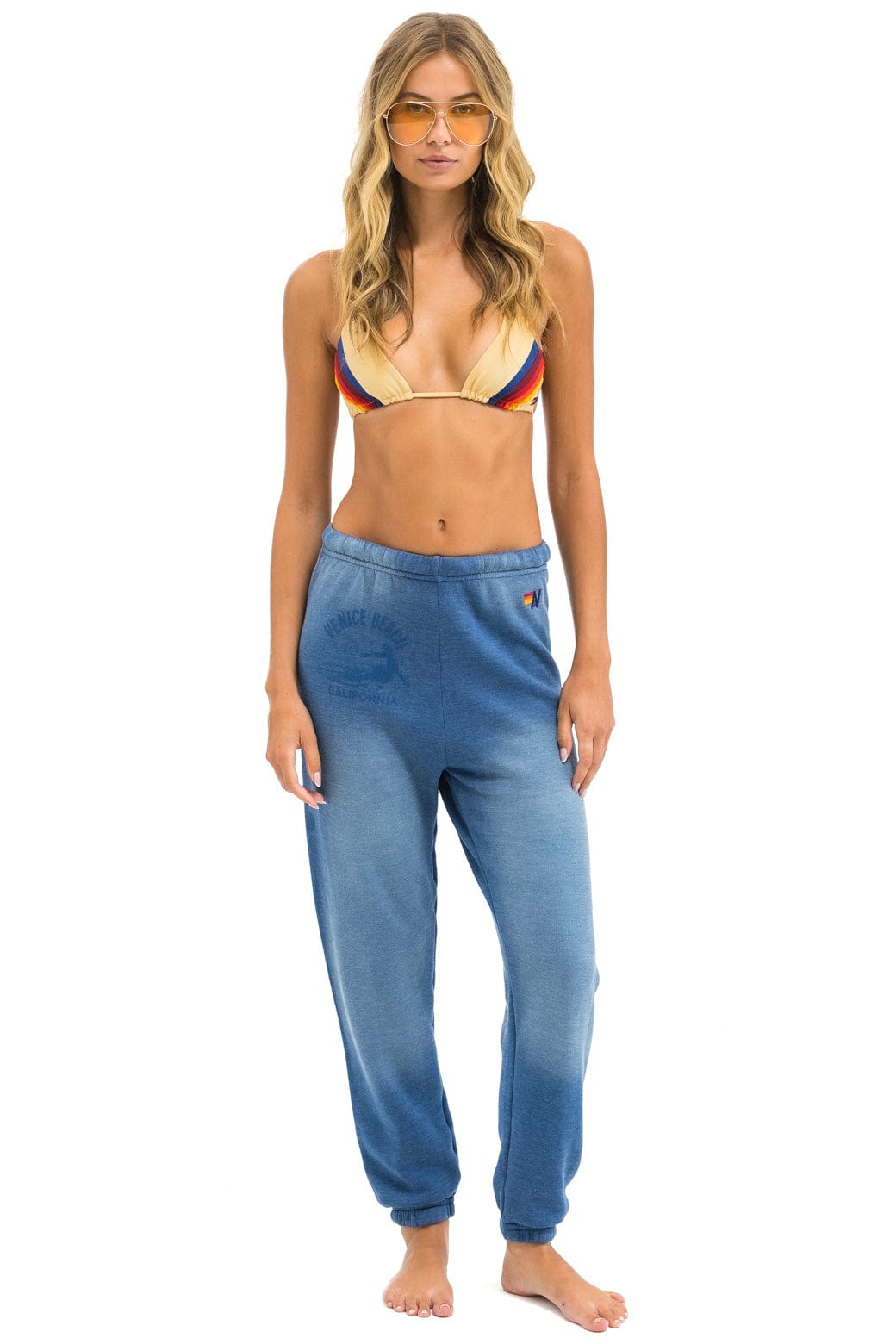 Retro VENICE SURFER SWEATPANTS - FADED WATER