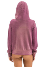 Retro VENICE SURFER ZIP HOODIE - FADED BERRY
