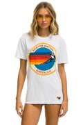 Retro AVIATOR NATION ASPEN CREW TEE SHIRT - WHITE