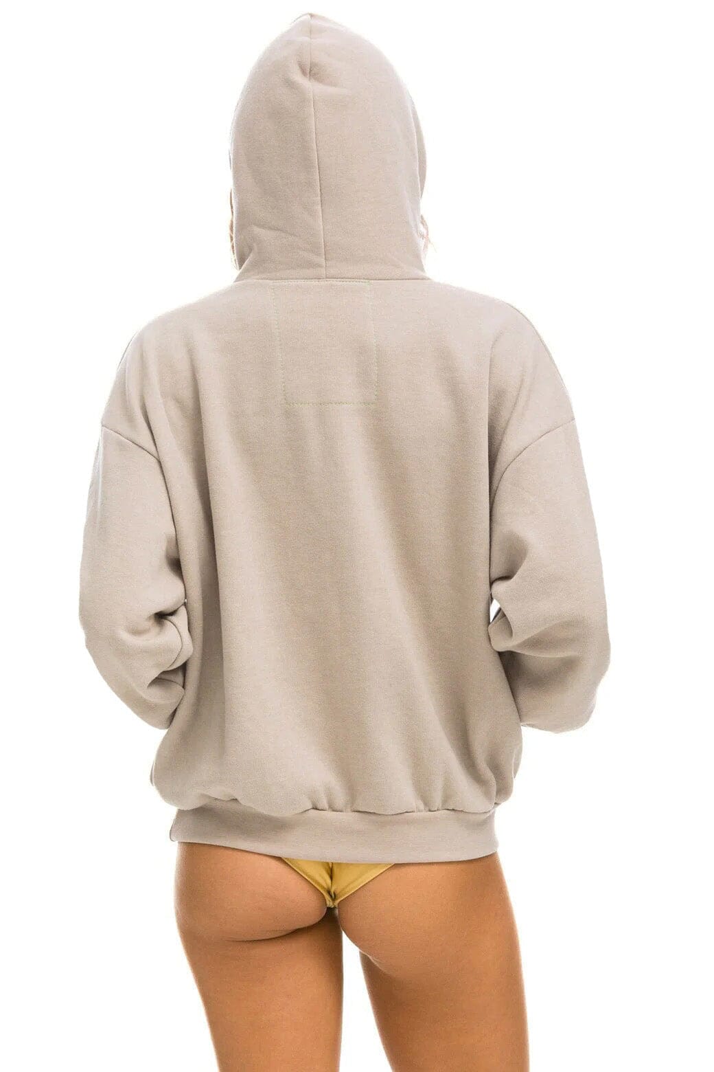 Retro AVIATOR NATION MANHATTAN BEACH RELAXED PULLOVER HOODIE - SAND