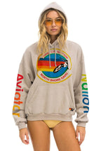 Retro AVIATOR NATION NORTH SHORE RELAXED PULLOVER HOODIE - SAND