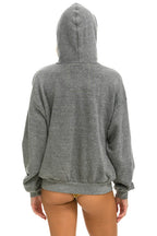 Retro BOLT HEART PULLOVER RELAXED HOODIE - HEATHER