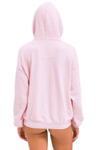 Retro BOLT HEART PULLOVER RELAXED HOODIE - LIGHT PINK