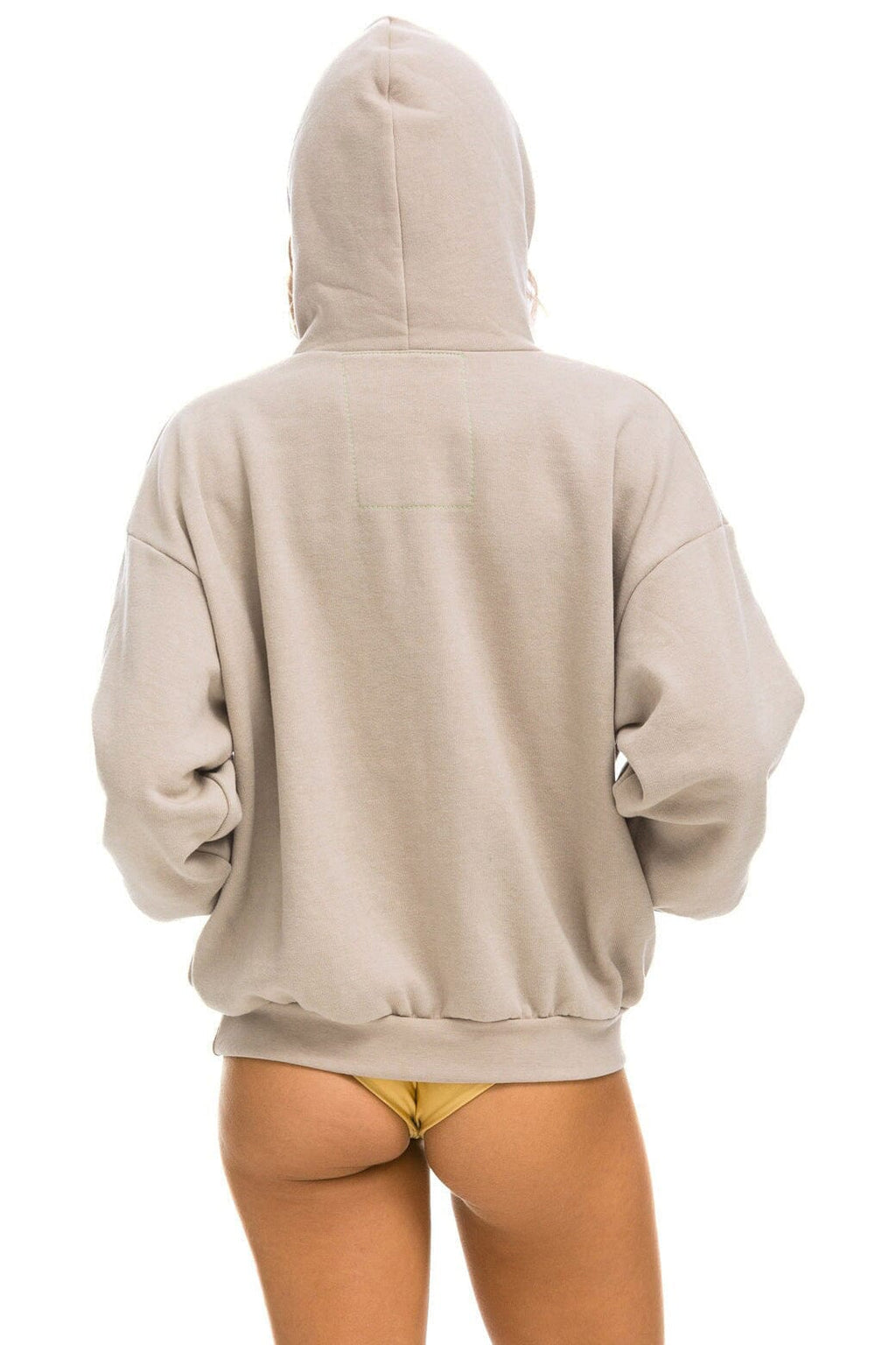 Retro BOLT HEART PULLOVER RELAXED HOODIE - SAND