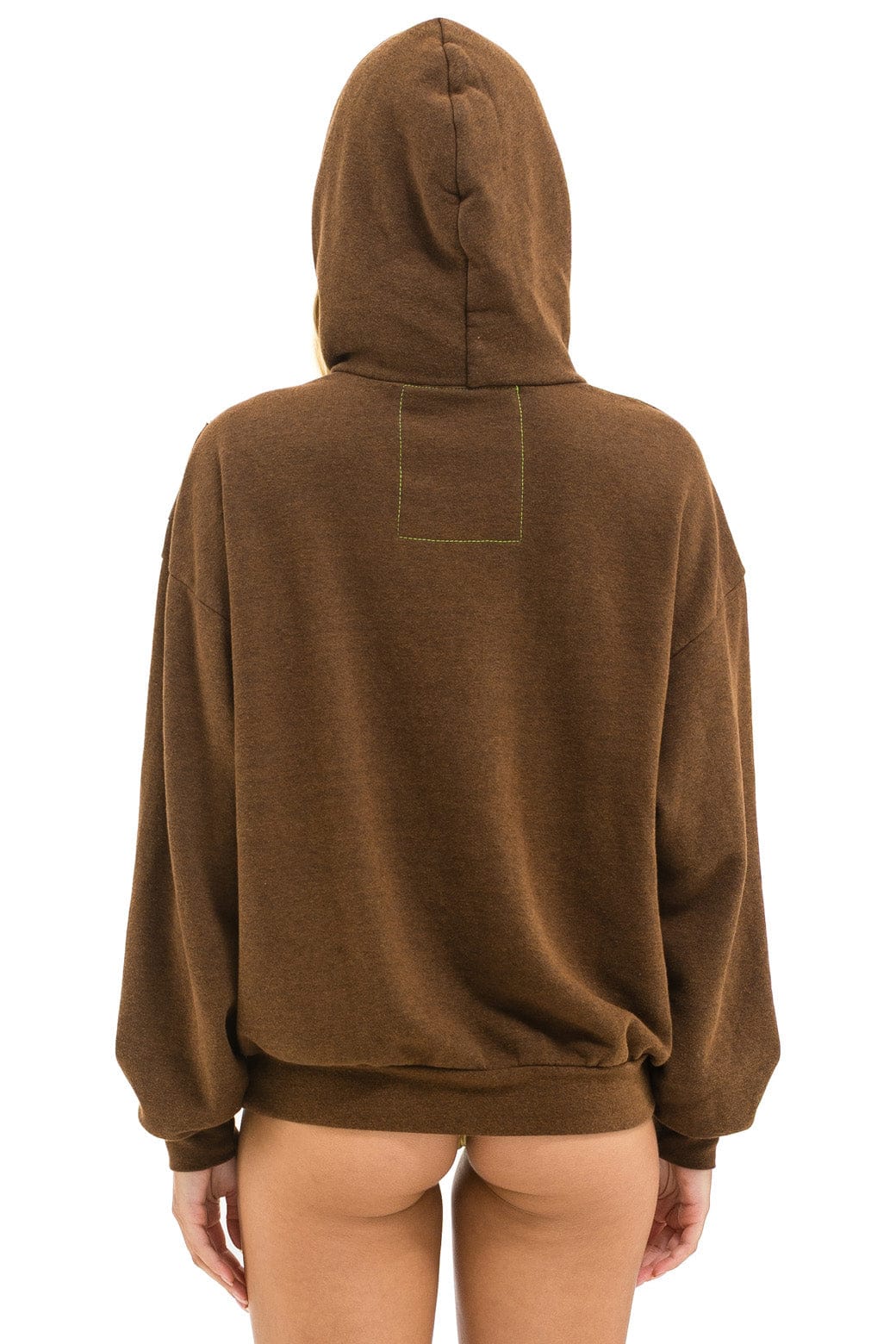 Retro LOGO PULLOVER RELAXED HOODIE - CHOCOLATE