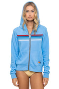 Retro 5 STRIPE AMERICA ZIP HOODIE - SKY USA