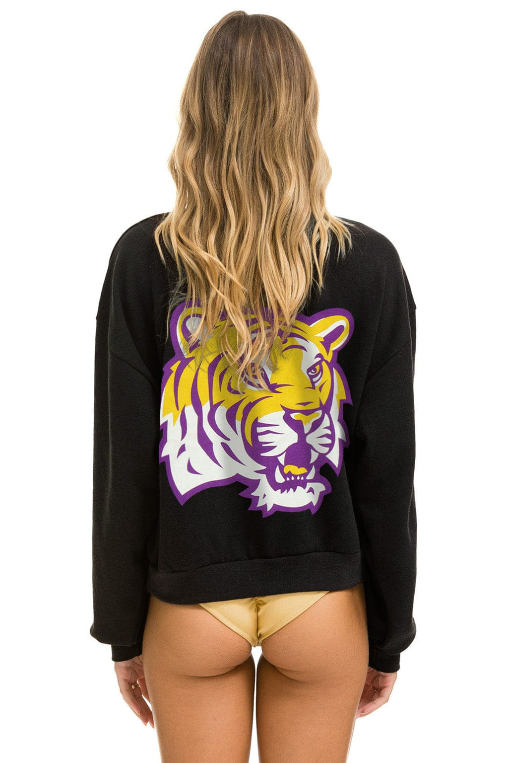 Retro LSU RELAXED CREW SWEATSHIRT - BLACK