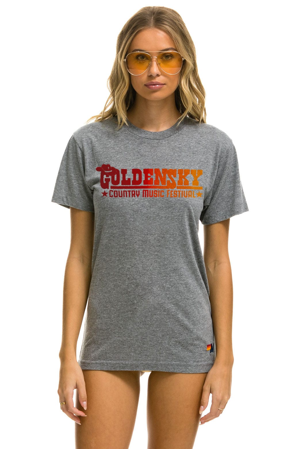 Retro GOLDENSKY FESTIVAL 2024 UNISEX CREW TEE - HEATHER GREY