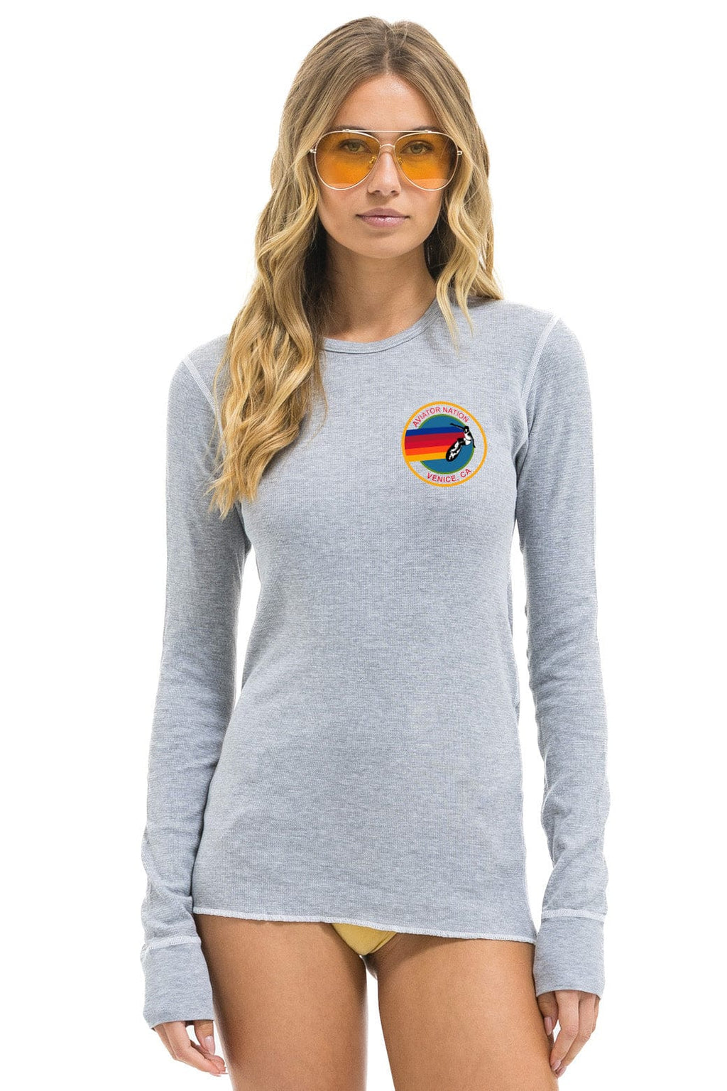 Retro AVIATOR NATION VENICE THERMAL - HEATHER GREY