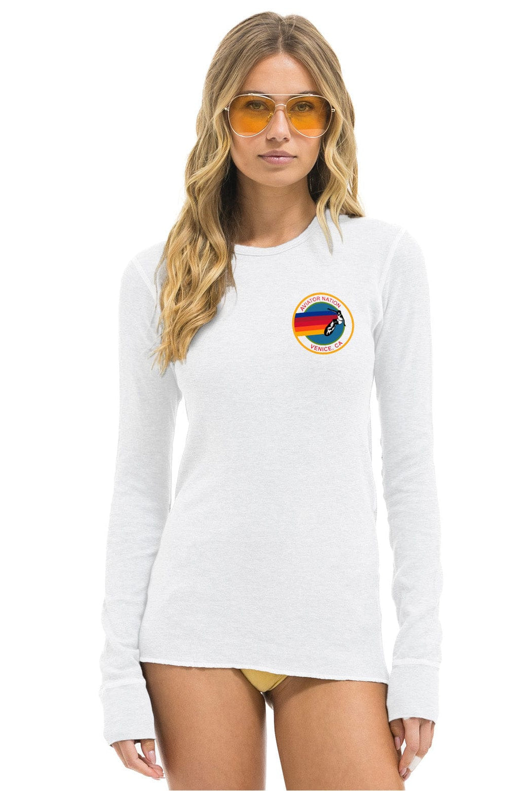 Retro AVIATOR NATION VENICE THERMAL - WHITE