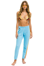 Retro 5 STRIPE SWEATPANTS - SKY YELLOW PURPLE