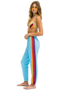 Retro 5 STRIPE SWEATPANTS - SKY YELLOW PURPLE