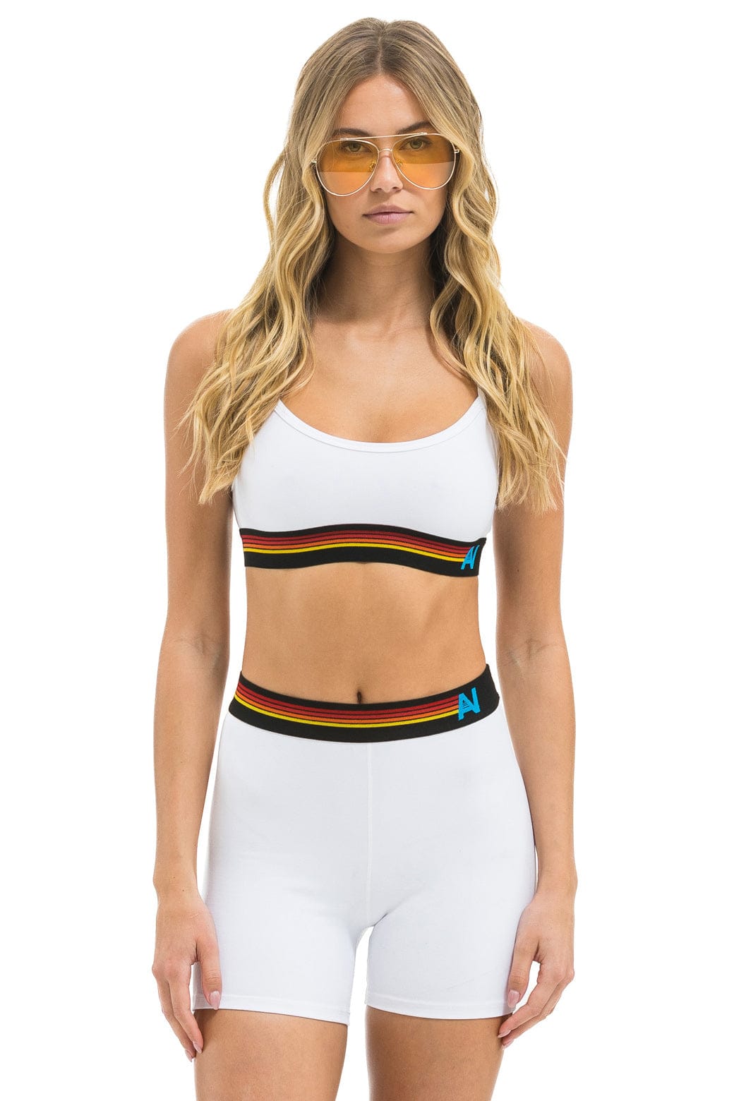 Retro LOGO ADJUSTABLE BRALETTE - WHITE