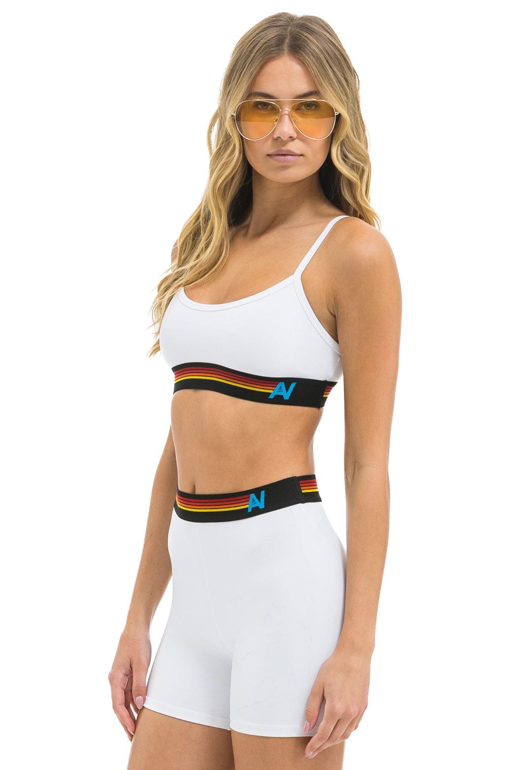 Retro LOGO ADJUSTABLE BRALETTE - WHITE