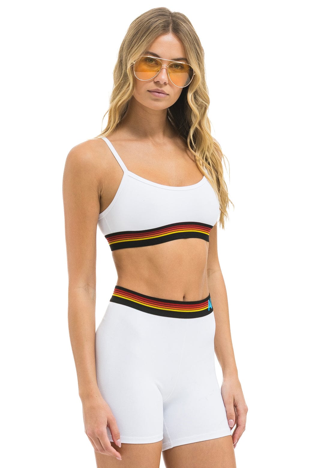 Retro LOGO ADJUSTABLE BRALETTE - WHITE