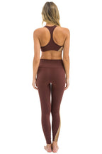 Retro FULL LENGTH HI-RISE 5 STRIPE LEGGINGS - MOCHA