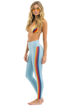 Retro FULL LENGTH HI-RISE 5 STRIPE LEGGINGS - MIST
