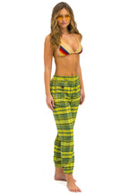 Retro PLAID LODGE PANT - AVOCADO PLAID